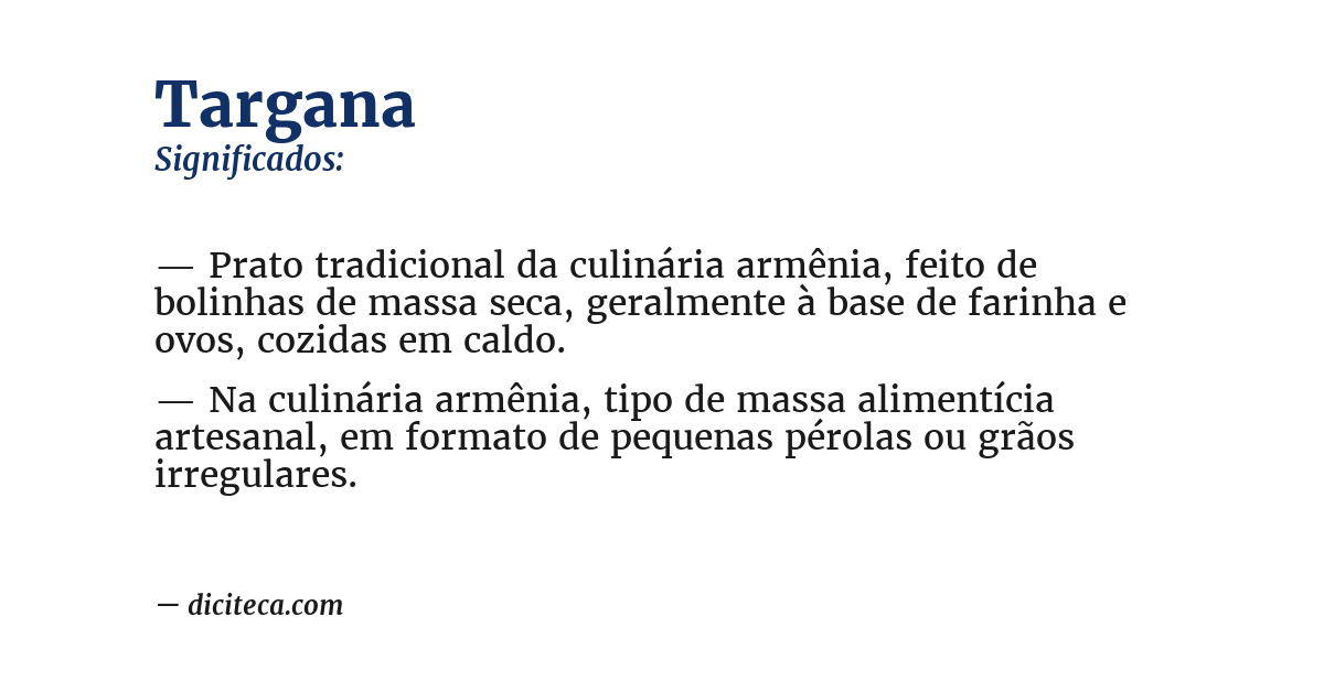 Significado de targana