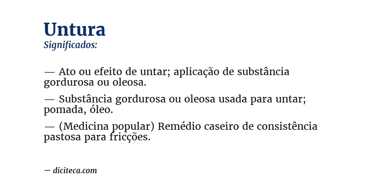 Significado de untura