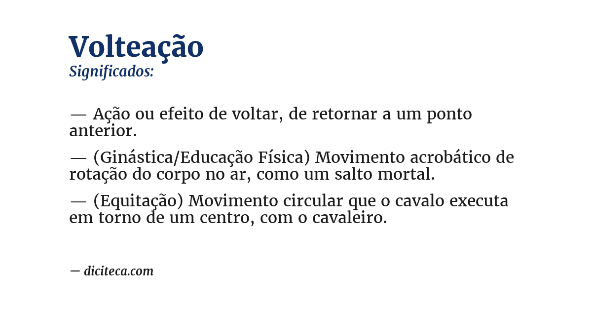 Significado de volteação