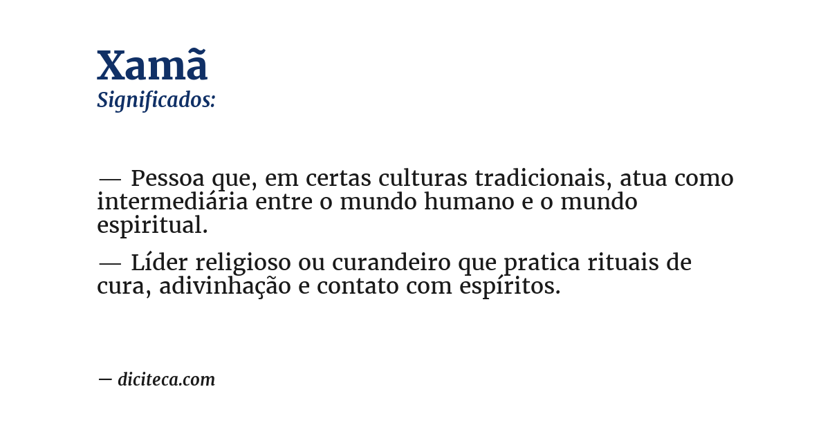 Significado de xamã