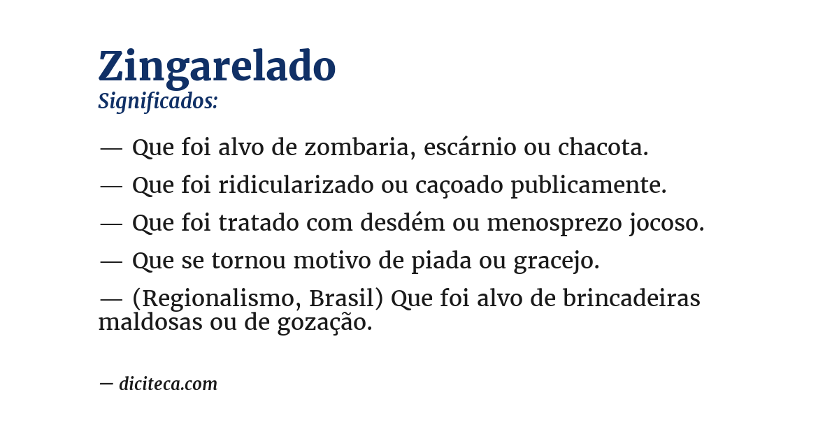 Significado de zingarelado