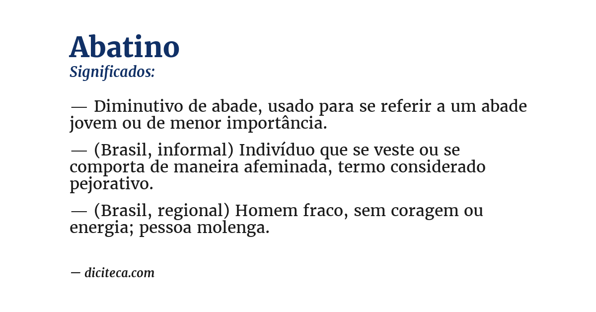 Significado de abatino