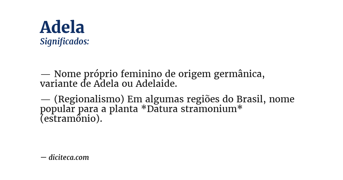 Significado de adela