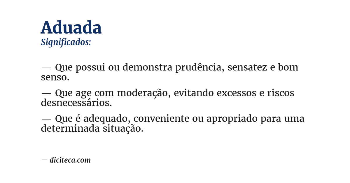 Significado de aduada