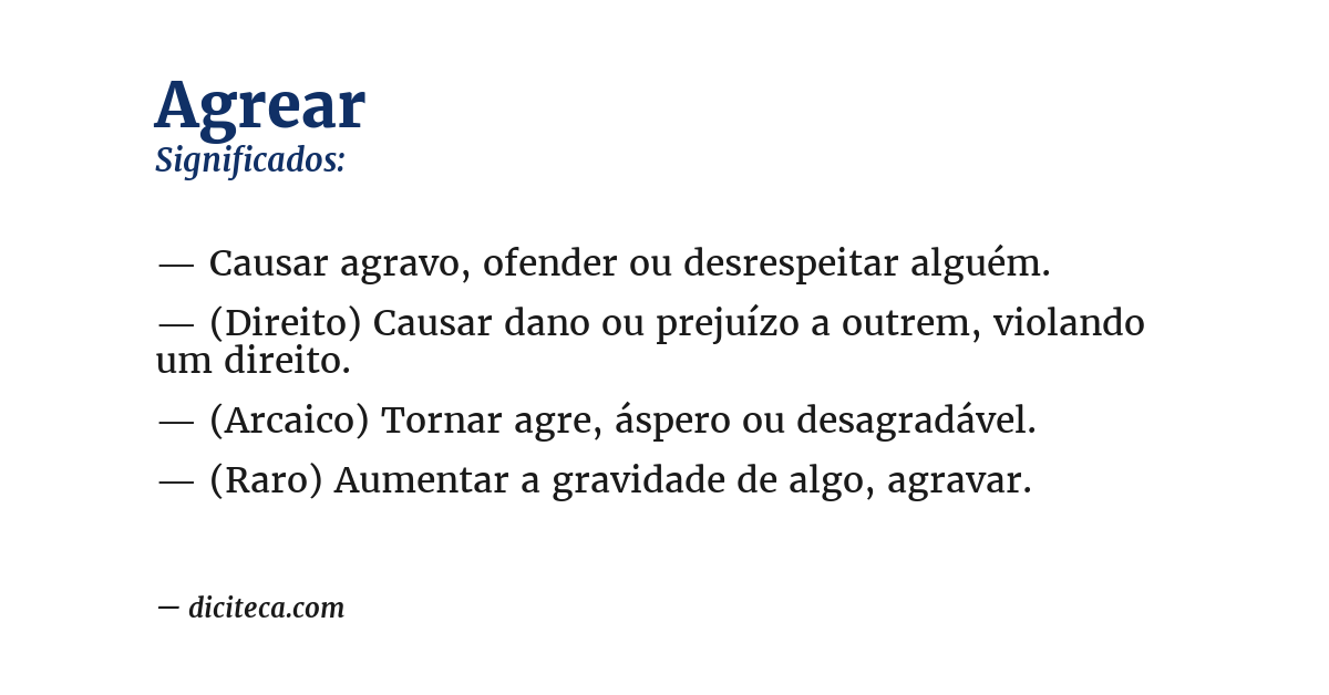 Significado de agrear
