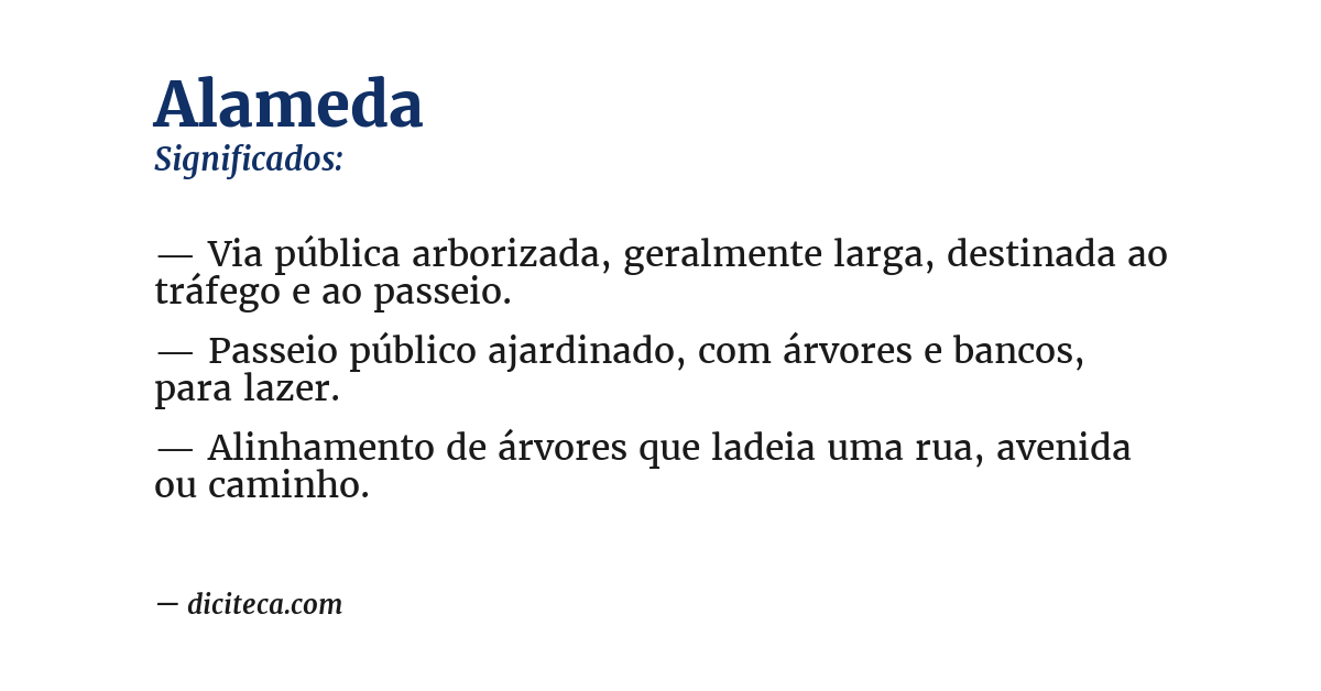 Significado de alameda