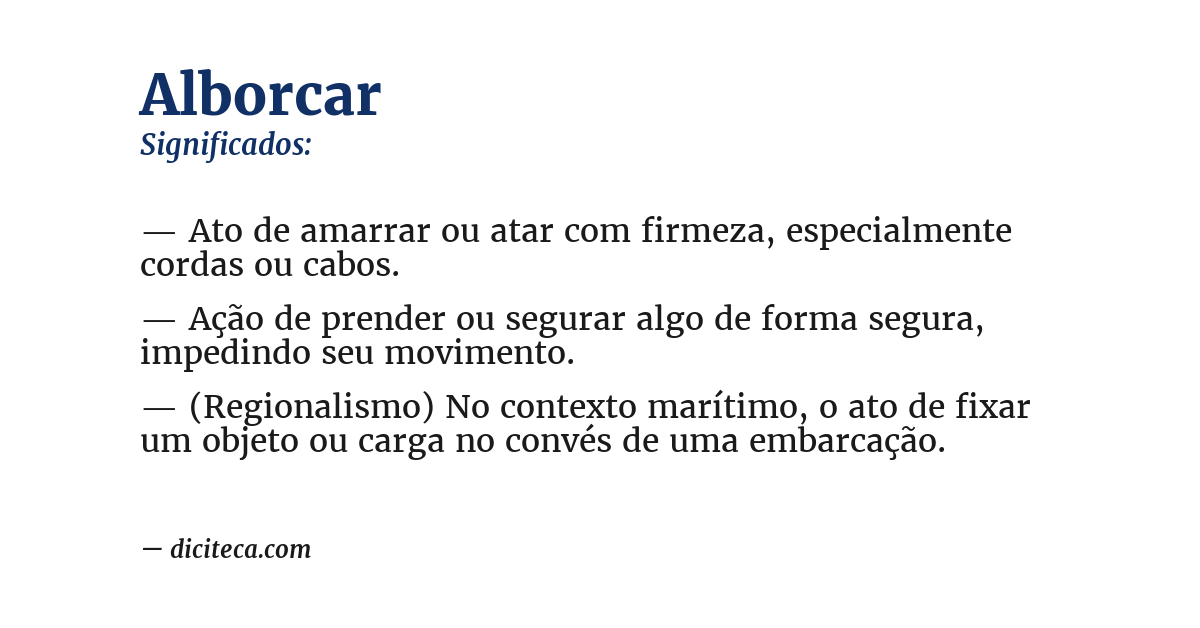 Significado de alborcar
