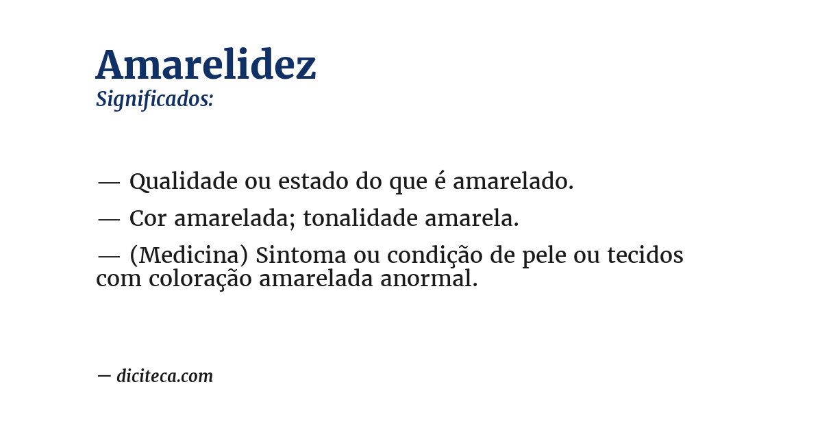 Significado de amarelidez