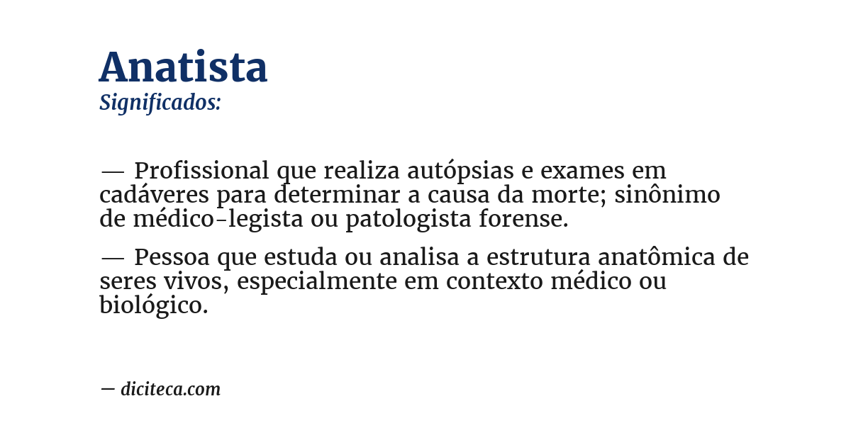Significado de anatista