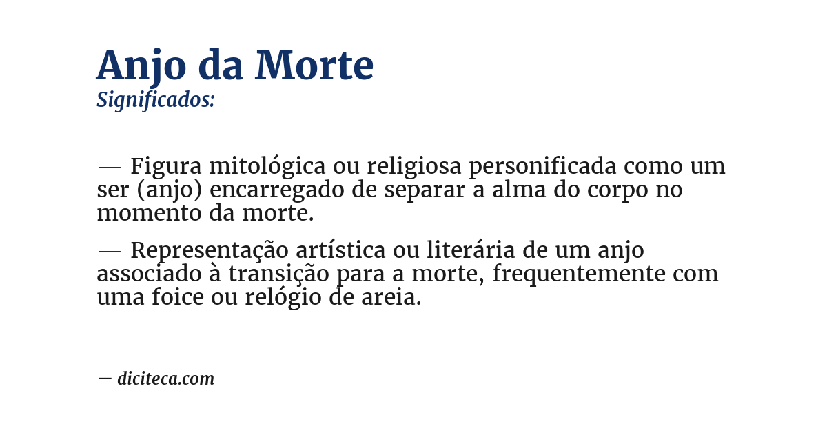 Significado de anjo da morte