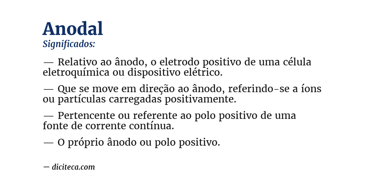 Significado de anodal