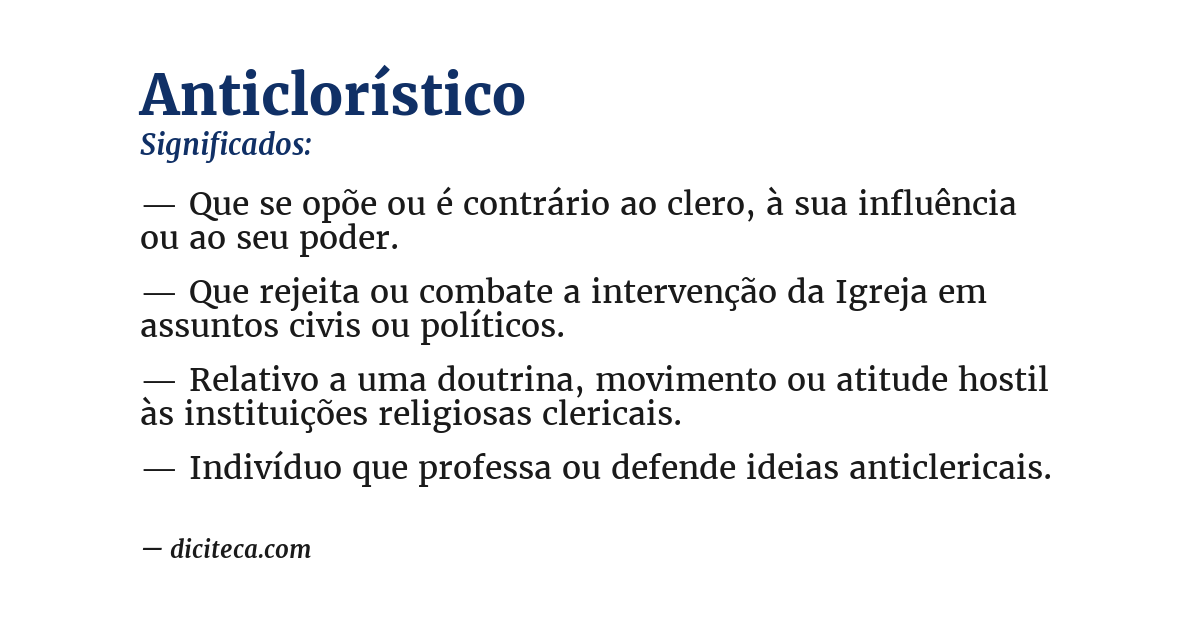 Significado de anticlorístico