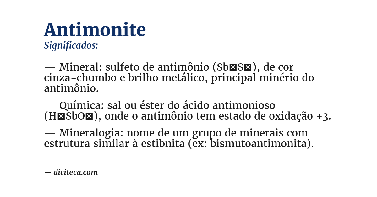 Significado de antimonite