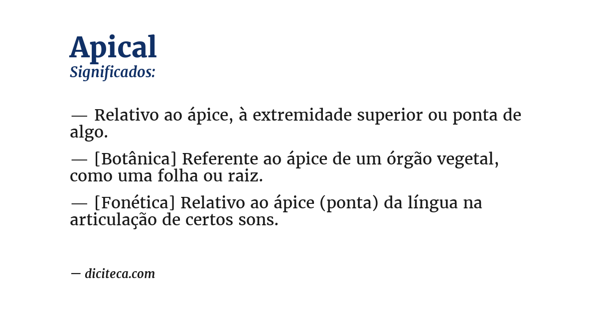 Significado de apical