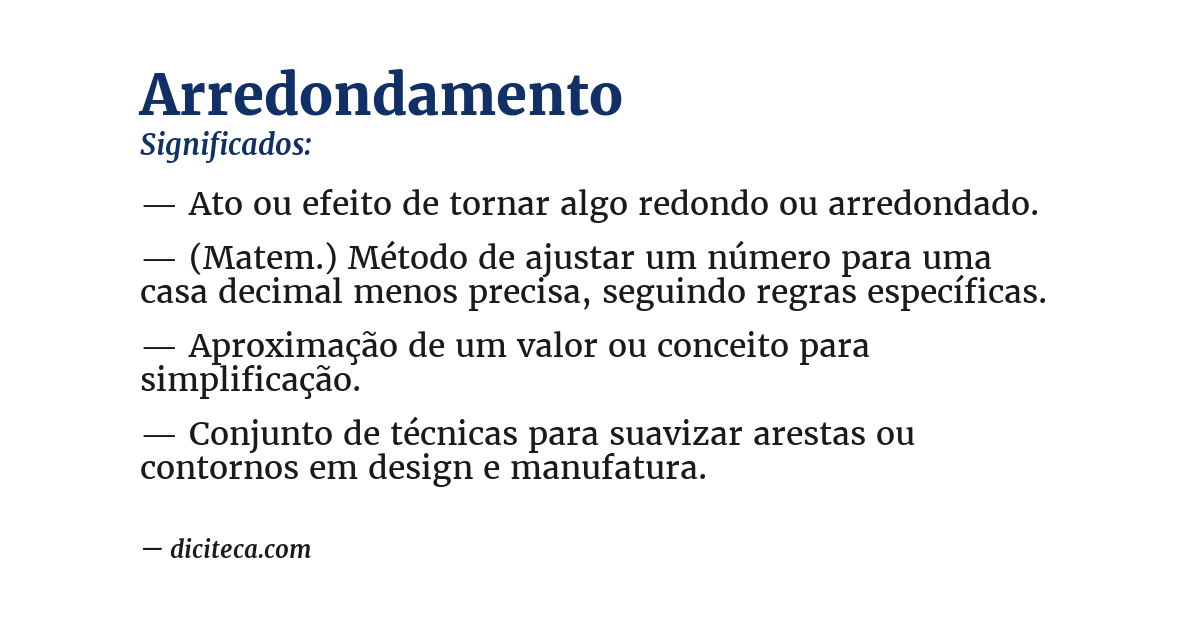 Significado de arredondamento