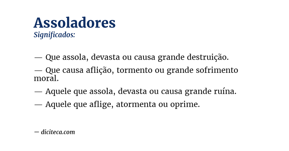 Significado de assoladores
