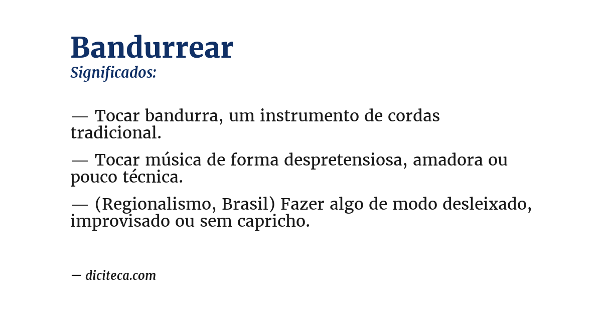 Significado de bandurrear