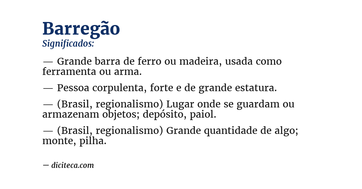 Significado de barregão