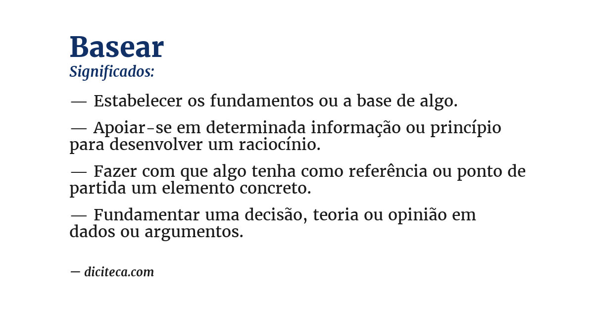Significado de basear