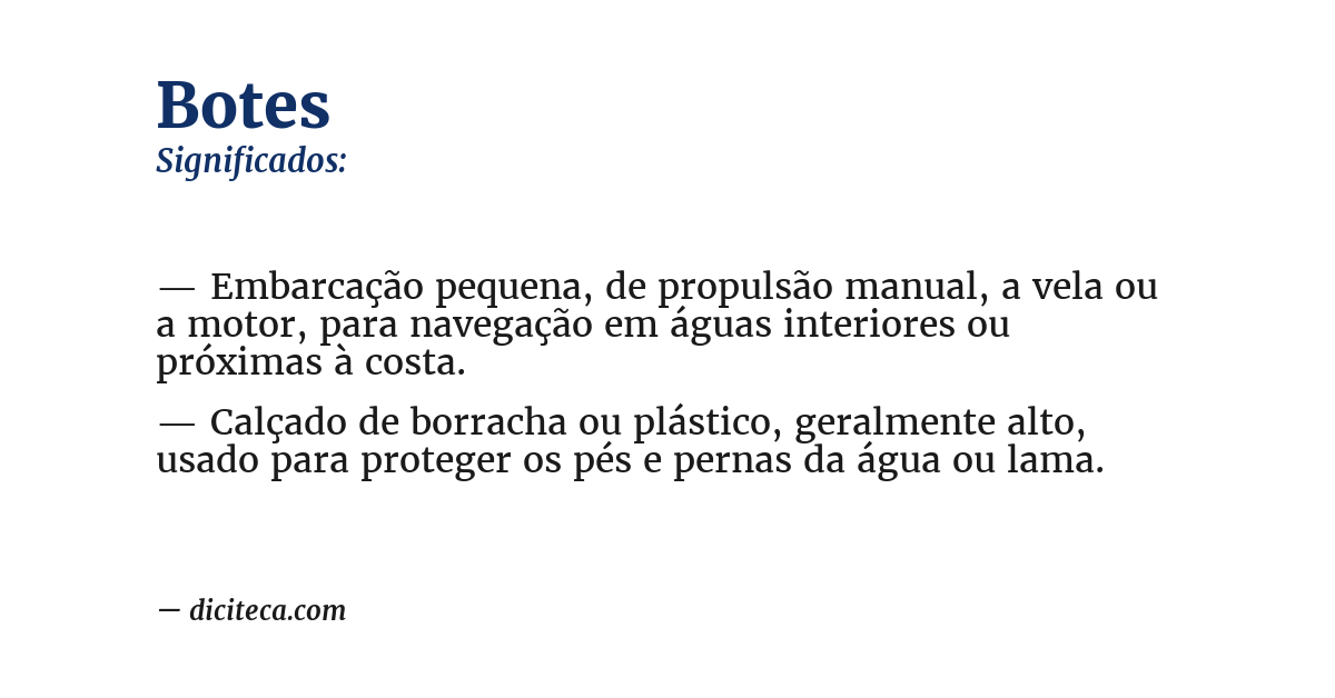Significado de botes