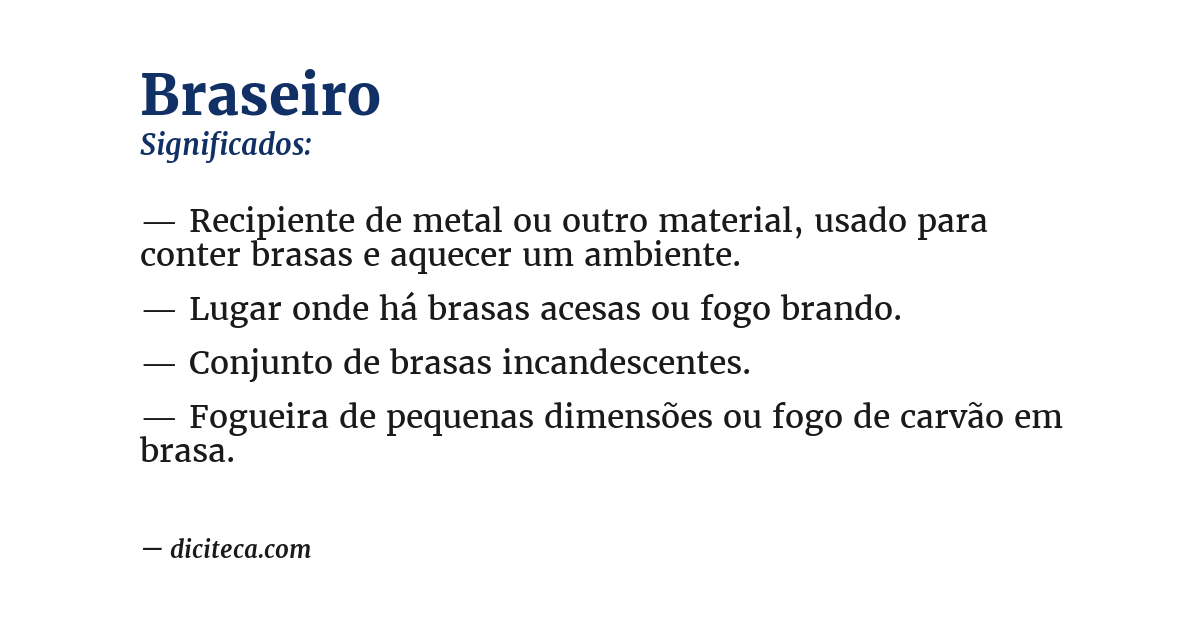 Significado de braseiro