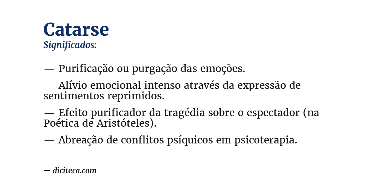 Significado de catarse
