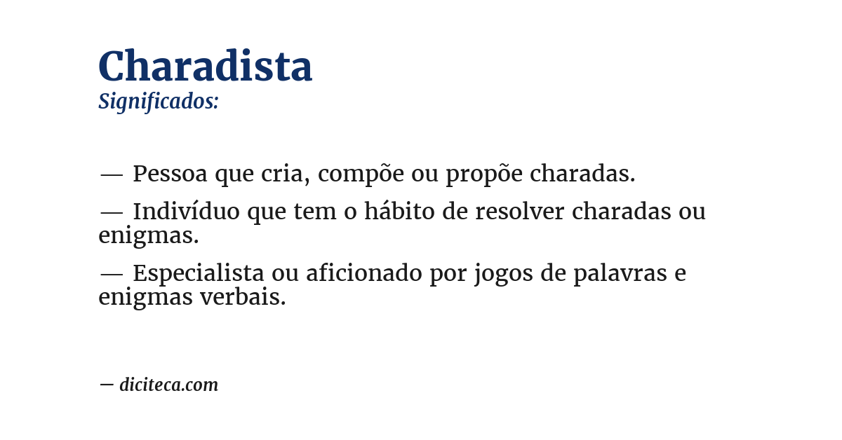 Significado de charadista
