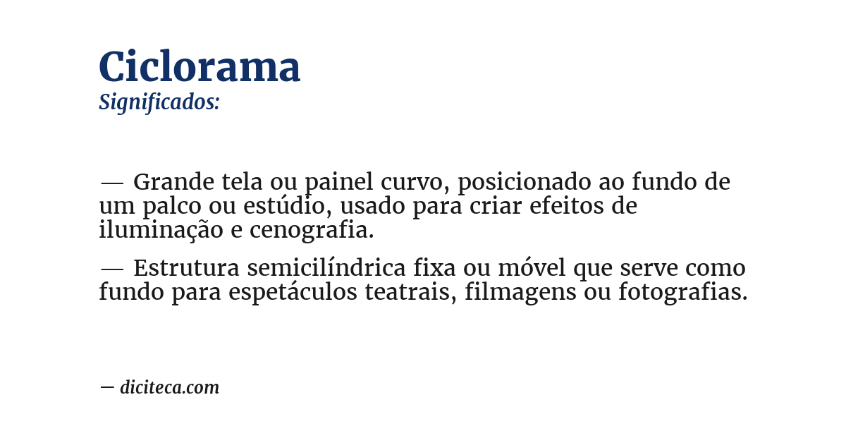 Significado de ciclorama