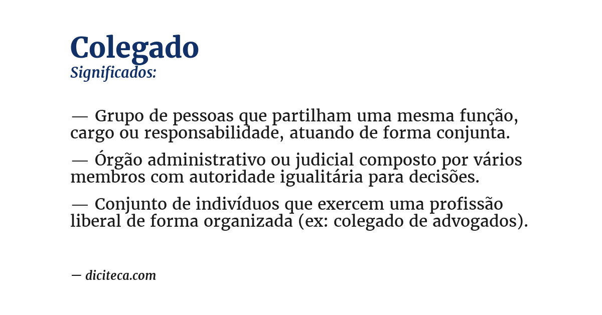 Significado de colegado