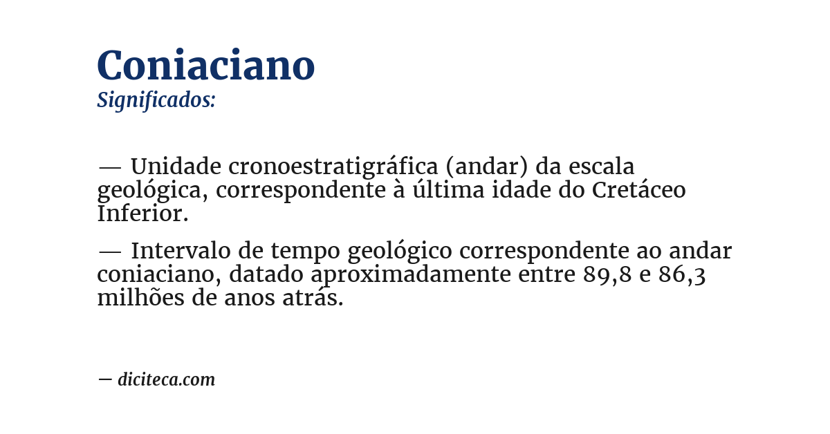 Significado de coniaciano