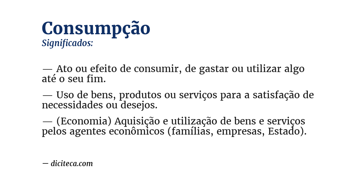Significado de consumpção