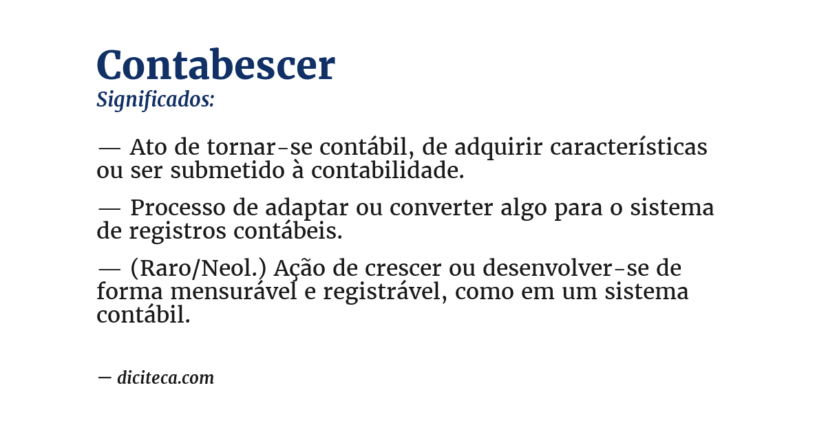 Significado de contabescer