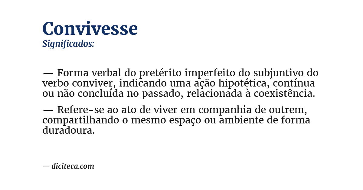 Significado de convivesse