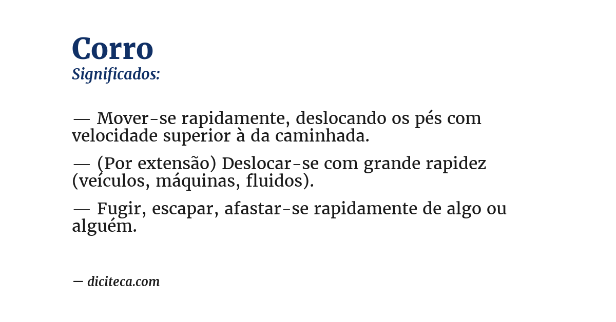 Significado de corro