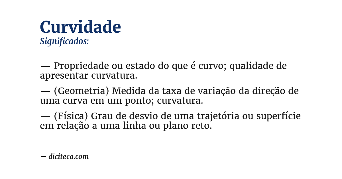 Significado de curvidade