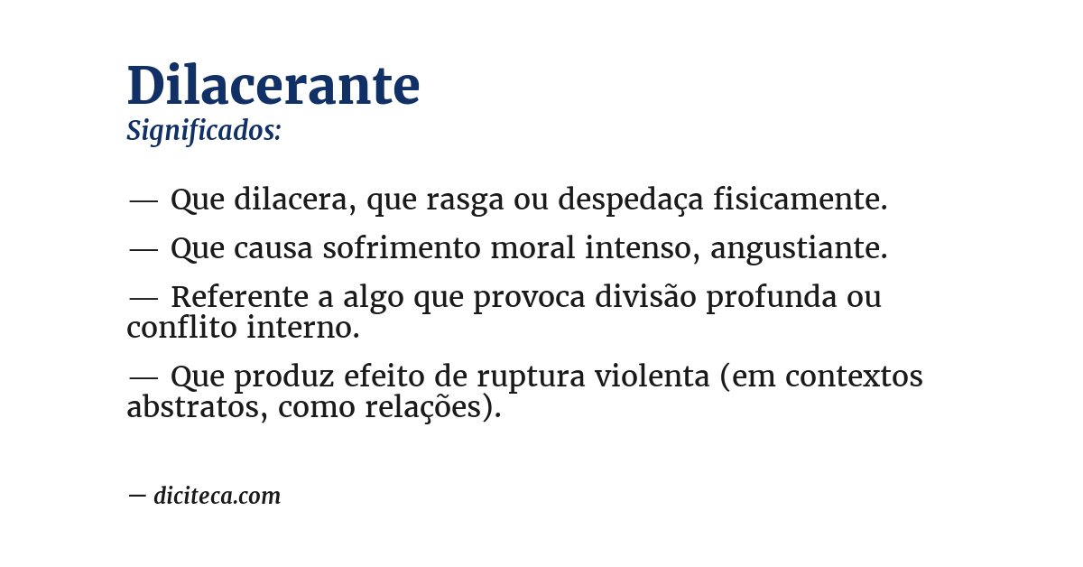Significado de dilacerante
