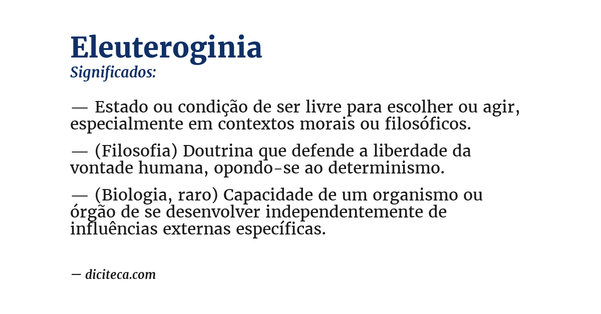 Significado de eleuteroginia