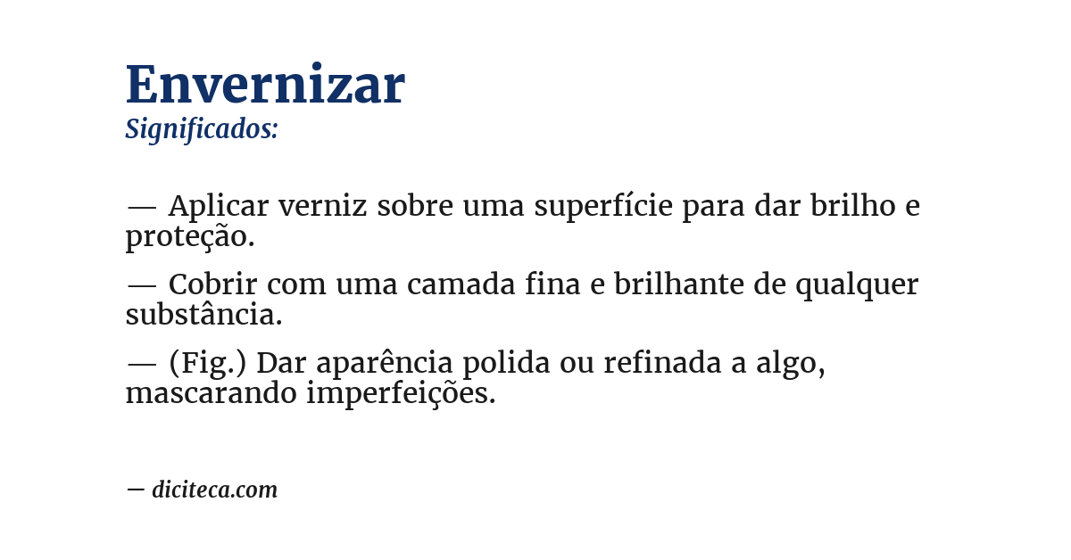 Significado de envernizar
