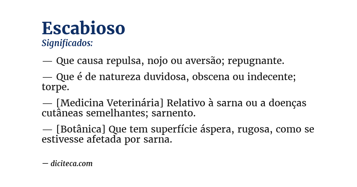 Significado de escabioso
