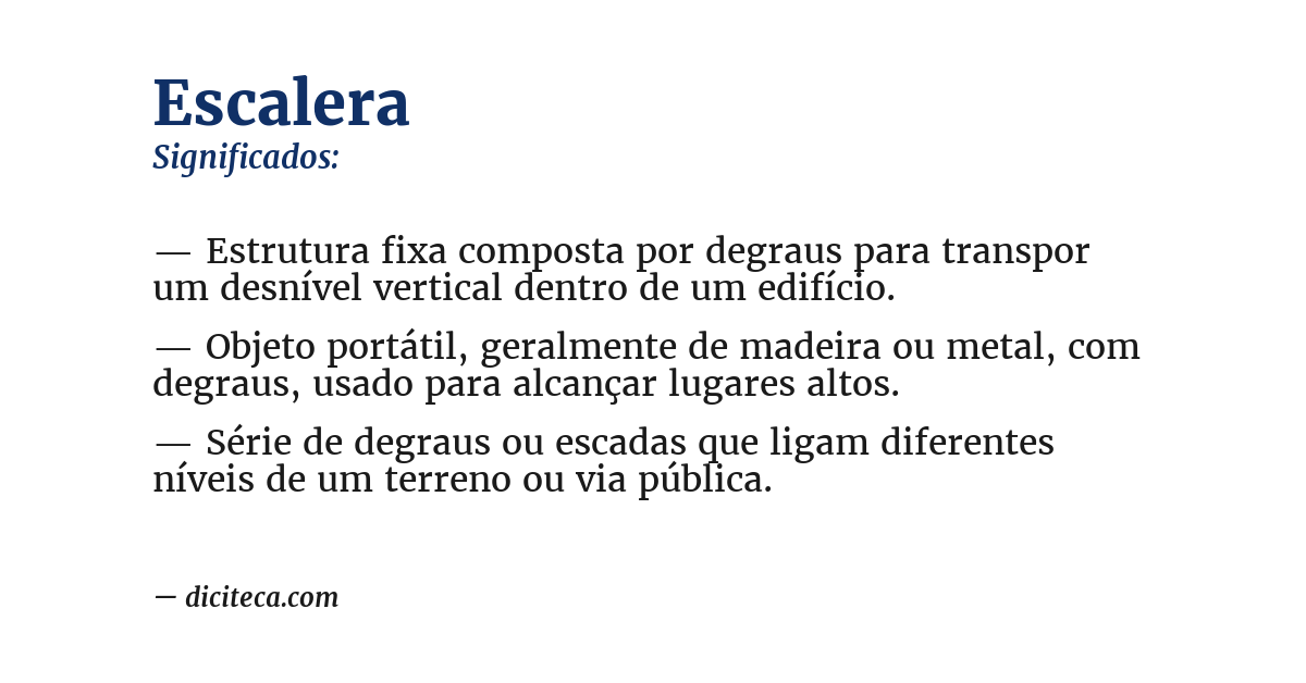 Significado de escalera