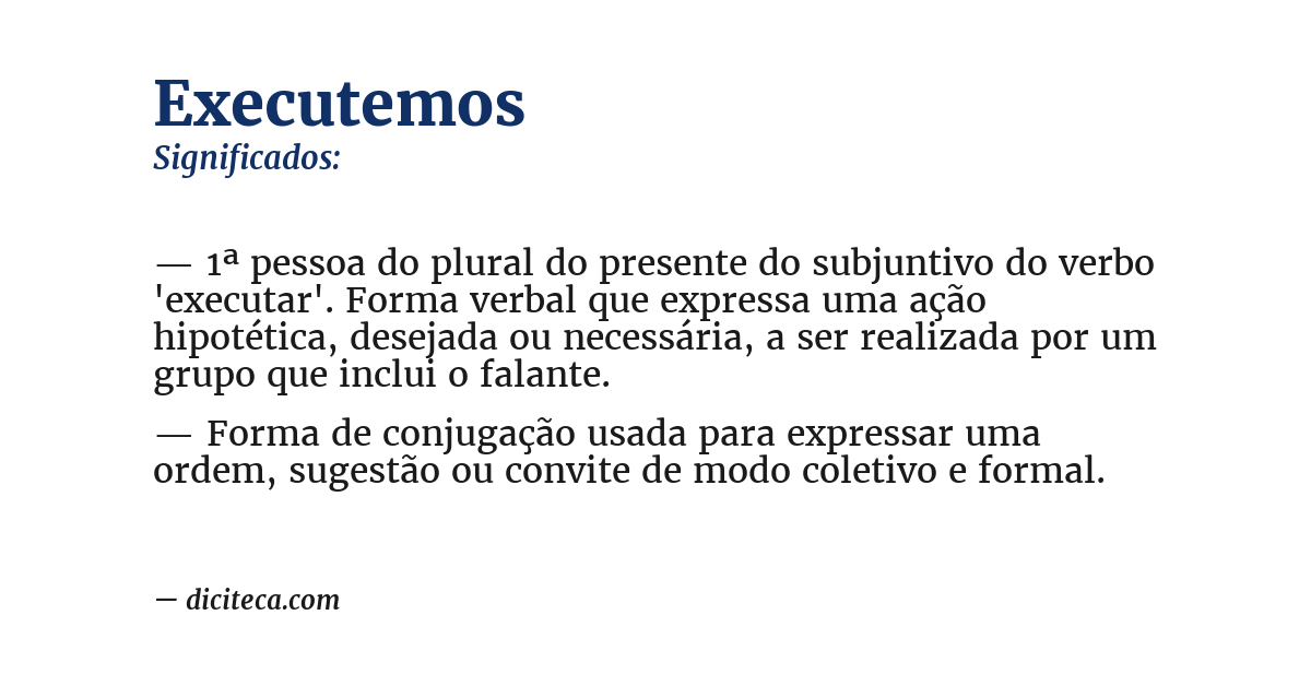 Significado de executemos