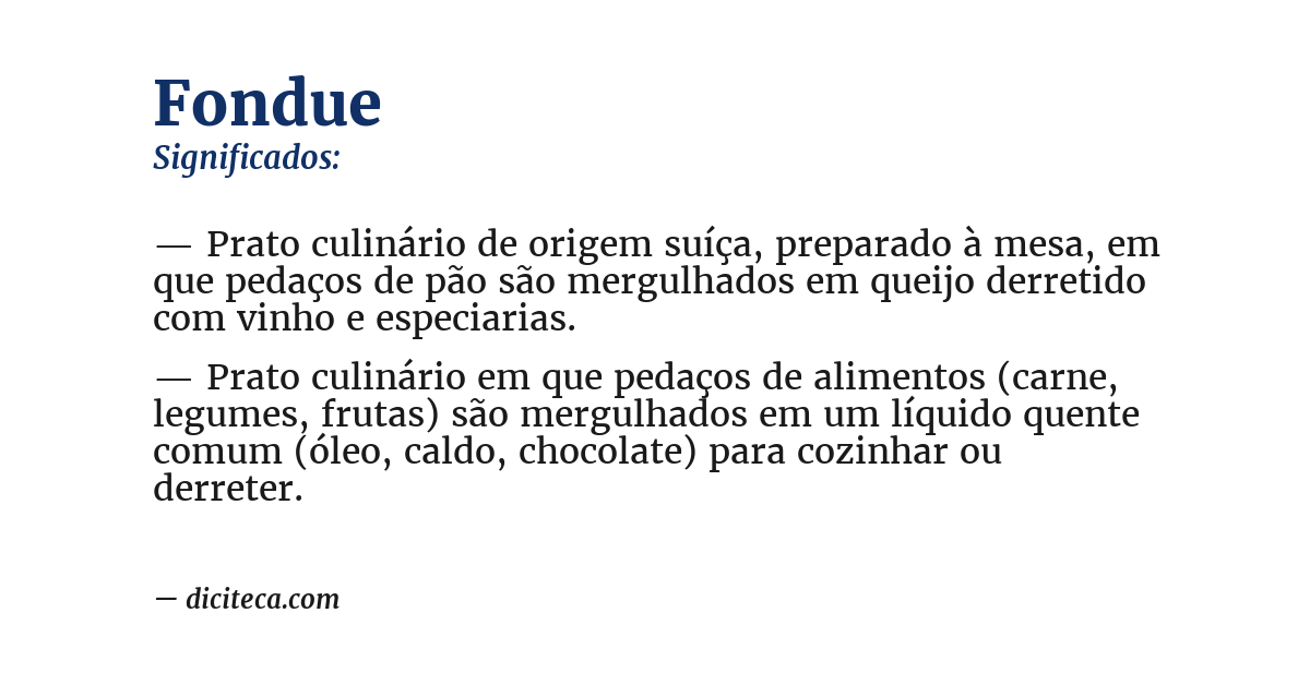 Significado de fondue