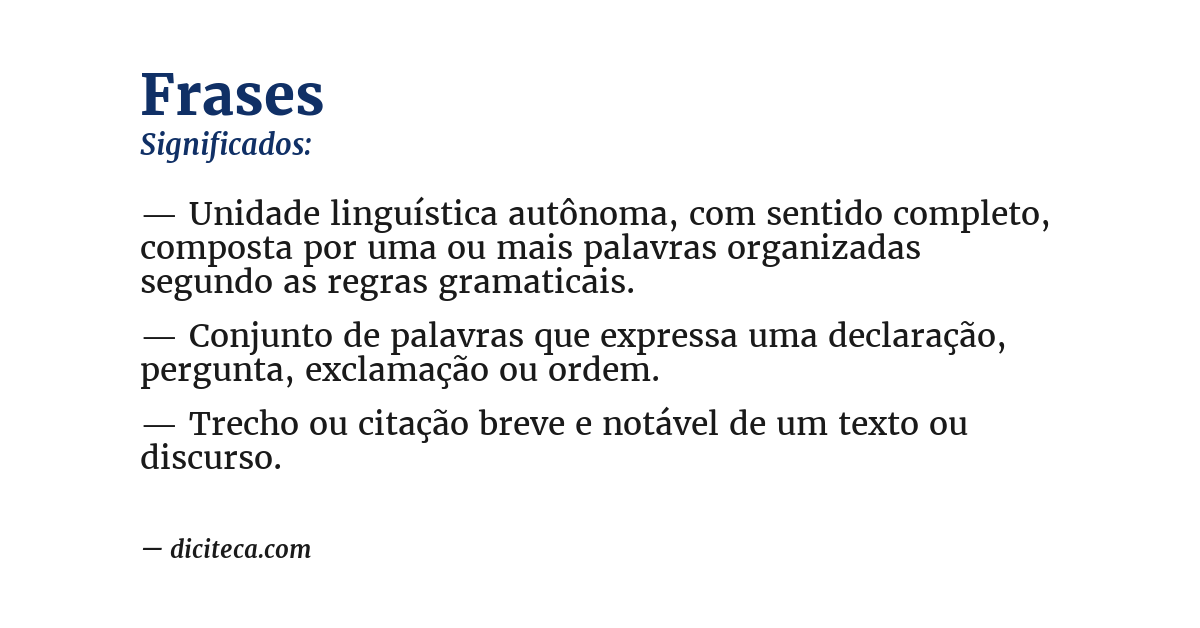Significado de frases