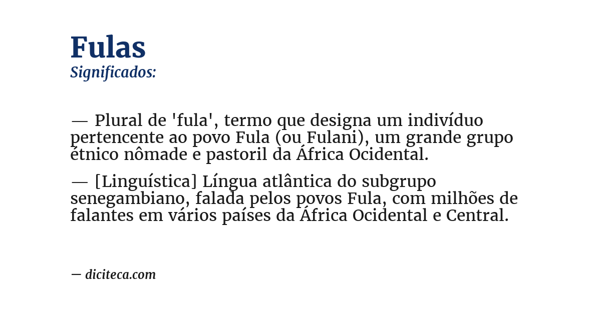 Significado de fulas