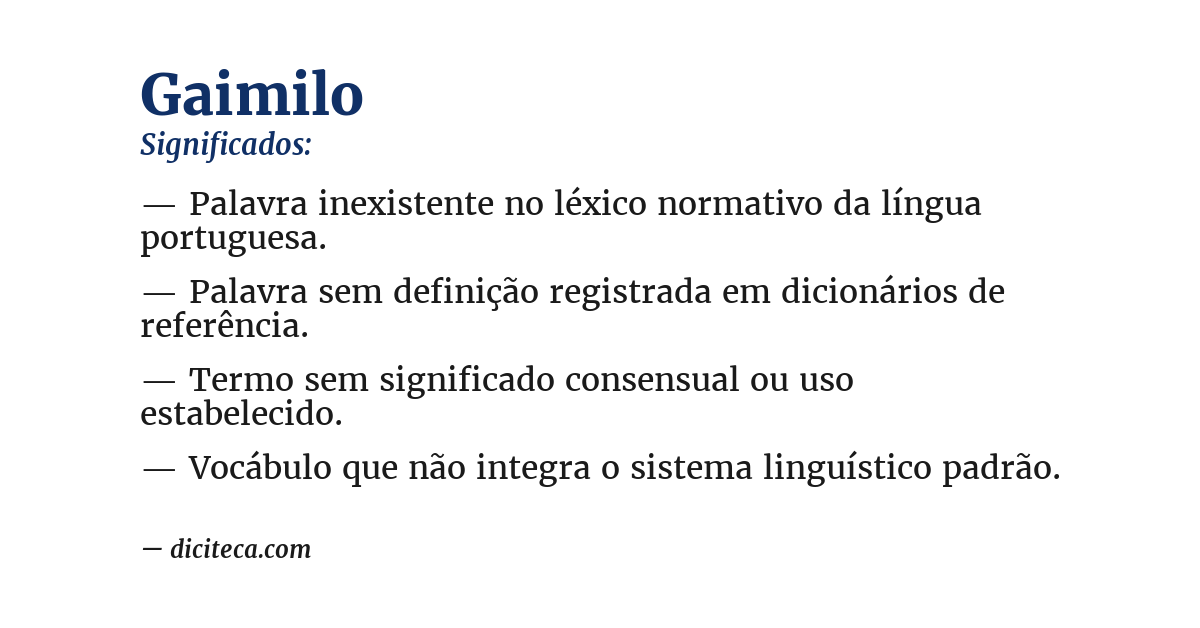 Significado de gaimilo