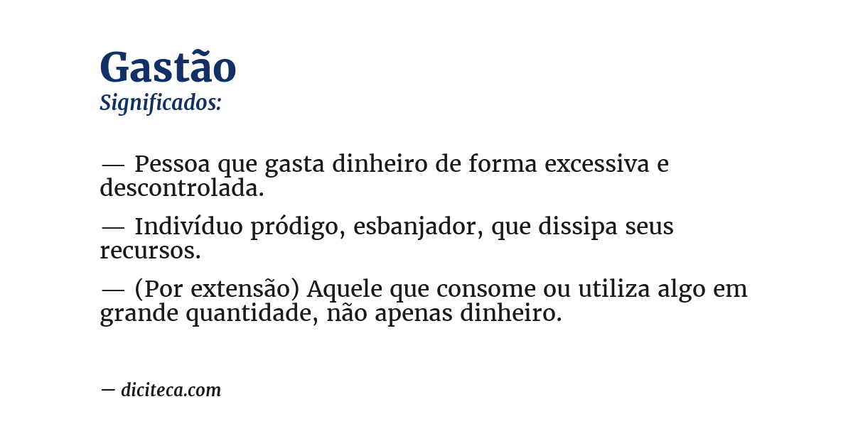 Significado de gastão