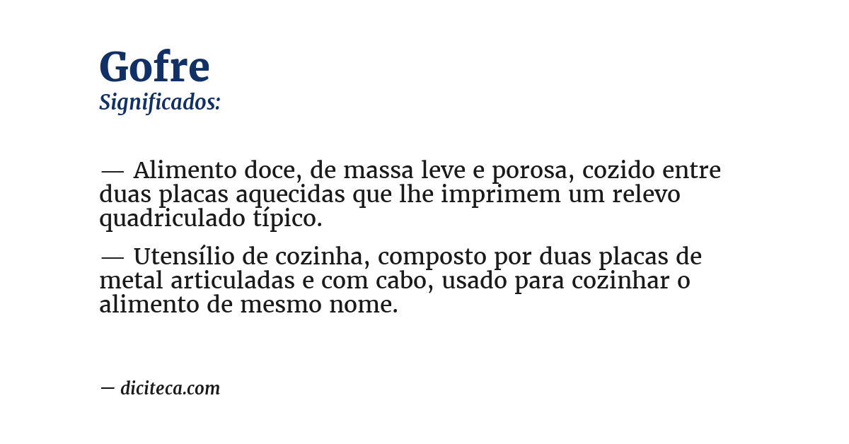Significado de gofre