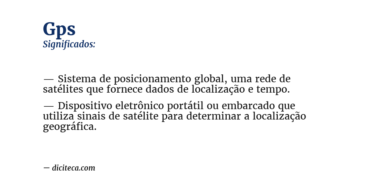 Significado de gps