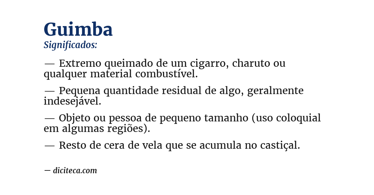 Significado de guimba