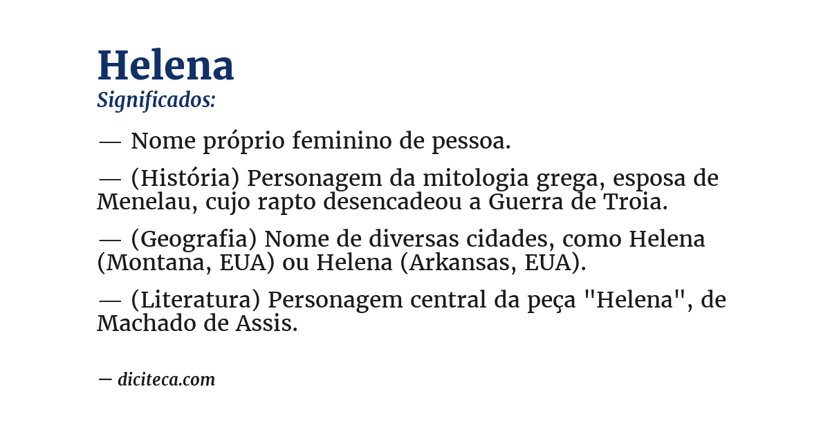 Significado de helena
